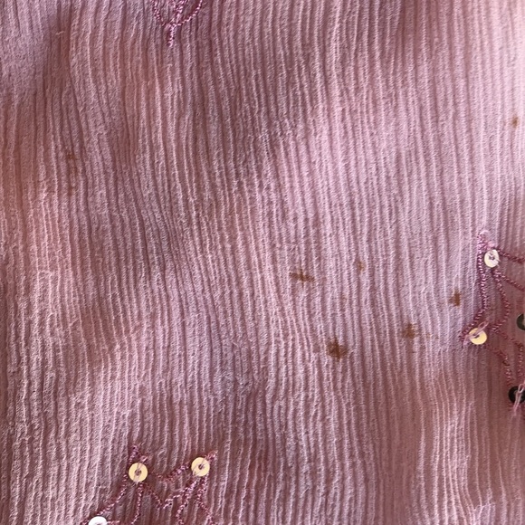 Pia Hallstrom pink semi-sheer tunic with silver sequins, size M - Picture 11 of 15